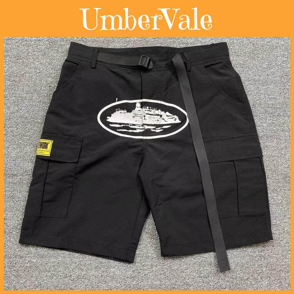 Pantaloncini Cargo Retrò Americani da Uomo Estivi Casual Streetwear Con Tasche Multiple Per Moda Adolescente