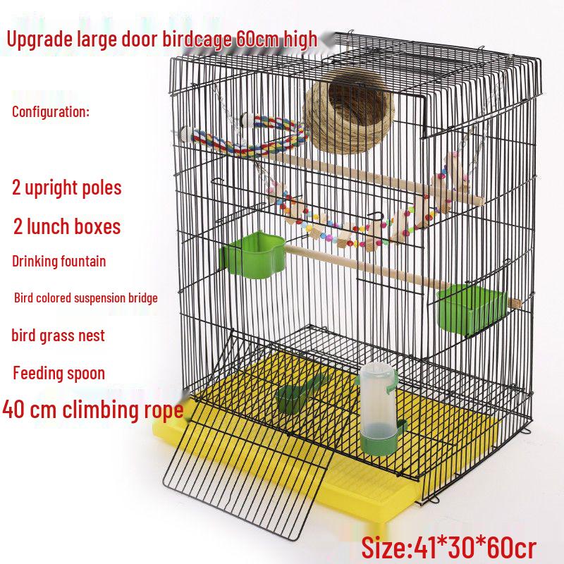 Large Parrot & Bird Cage for Budgies, Peonies, Wrens, Starlings & More