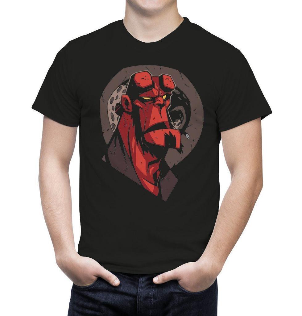 Hellboy Comic T Shirt Top Quality Cotton Casual Unisex T Shirts Unisex Free Shipping Style Cool High Quality Printed Free Shipping