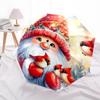 1pc Christmas Gnome with Cardinals, Automatic Opening Folding Umbrella, 3-Fold Design, 8-Bone Iron Frame, Outdoor Umbrella, Festive Gift for Fans, Tra