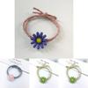 Adorable Ins Women Daisy Hair Rope With Versatile High-elastic Korean Rubber Band Design