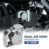 Universal 150DB Horns Loud Powerful Dual-Tone Compact Electric Air Horn for Motorcycles Cars Boats Atv Chrome 12V
