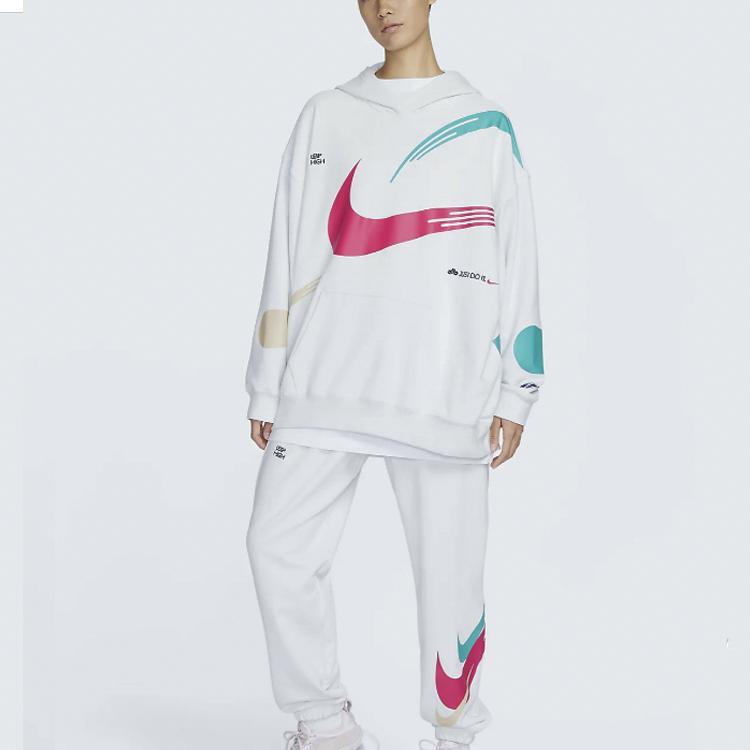 Nike Year Of The Rabbit CNY Series Sportswear Oversized Knit Hoodie Women Tops White FD4798-121