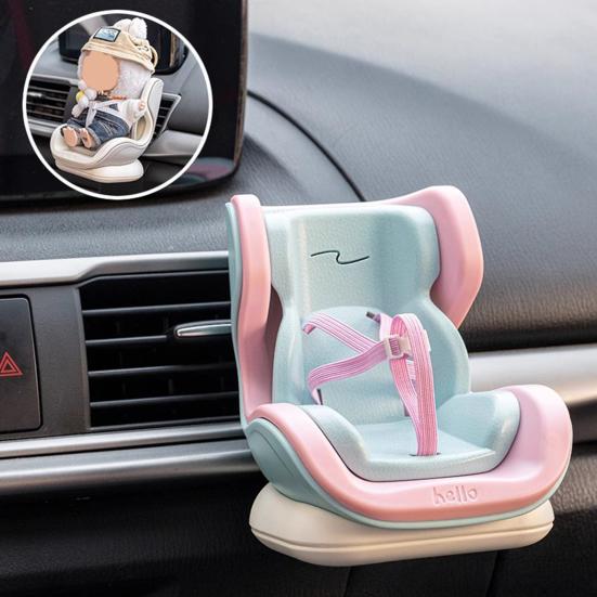 Doll Car Seat with Soft Furry Cushion Seat Cover Safety