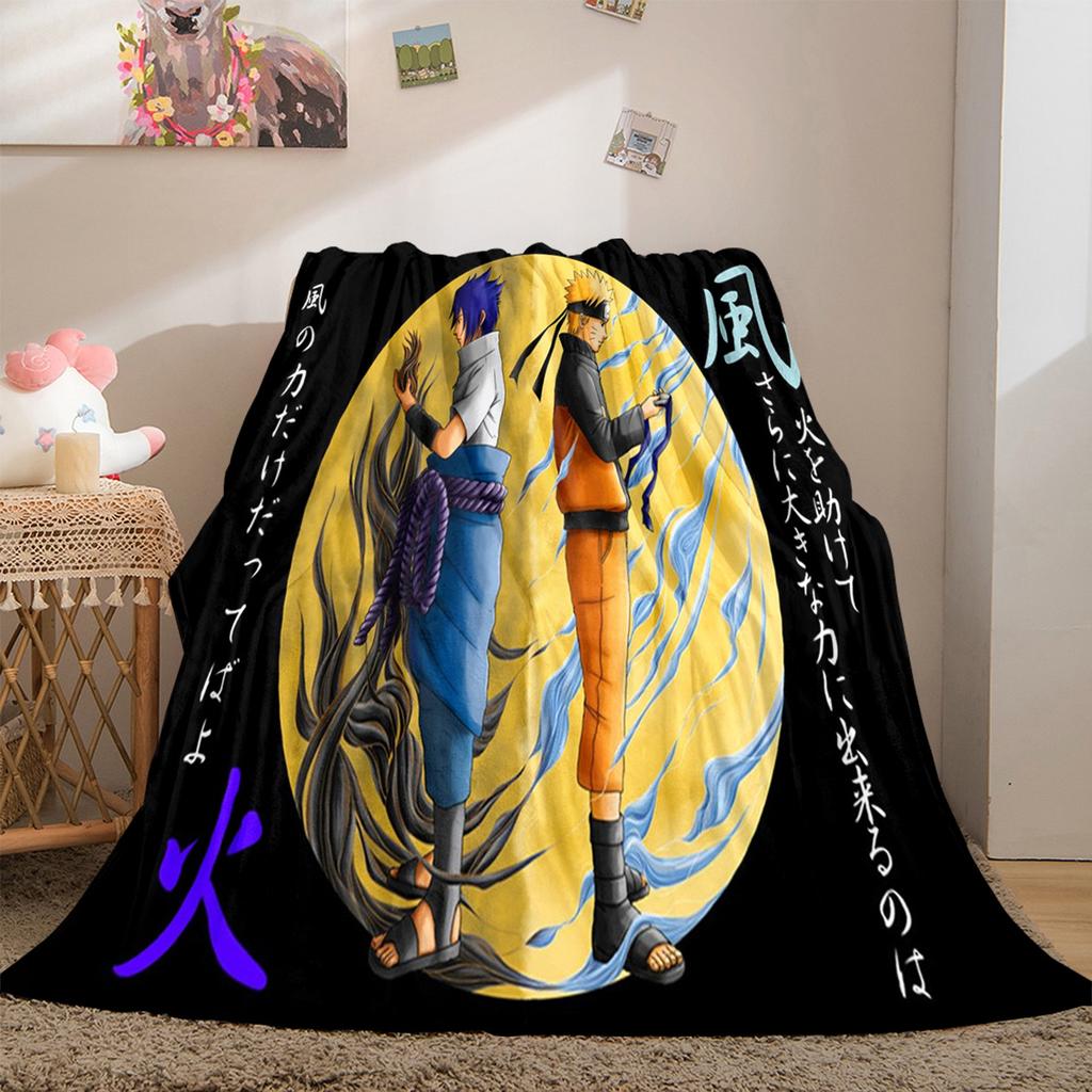 Japanese Anime Cartoon NARUTO Famous Uzumaki Naruto Blanket Soft Home Furnishing Nap Decoration Four Seasons Warm Sherpa Blanket B3