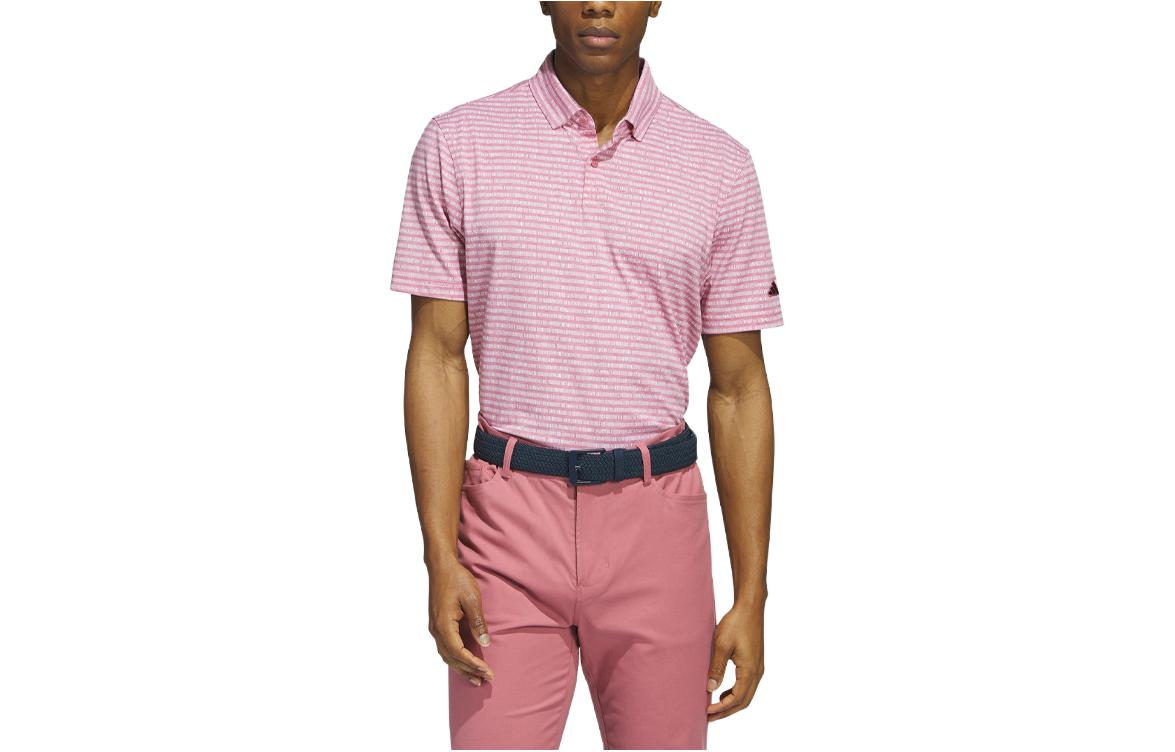 Adidas Go to Striped Golf Polo Shirt Polo Shirt Men s Stratum Powder HR7973 M