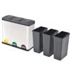 VidaXL Poubelle à ordures Acier inoxydable 54 L