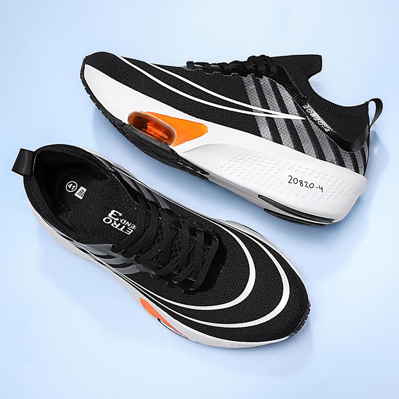 Løpesko for menn og kvinner Mesh Pustende Flate Fritidssko Utendørssport Tennissko Maraton Joggesko Mann