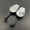 True Carbon Fiber Motorcycle Mirror Scooter E-Bike Rearview Mirror Electric Motorcycle Back Side Convex Mirror 8mm 10mm(B2)