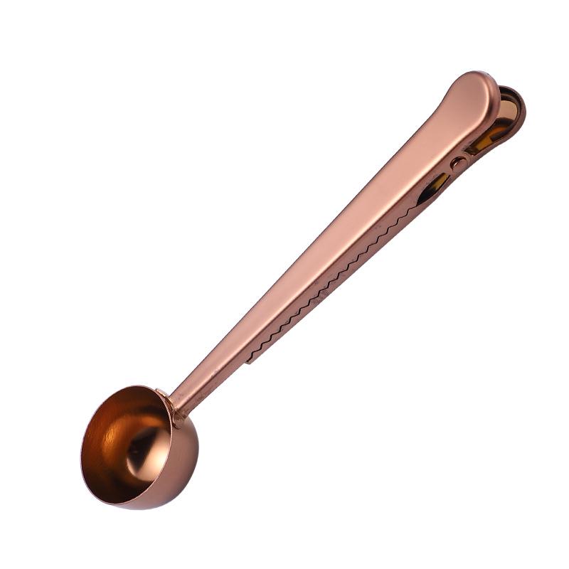 Stainless Steel Measuring Spoon and Bag Clip | Multi-purpose Seal and Measure Tool