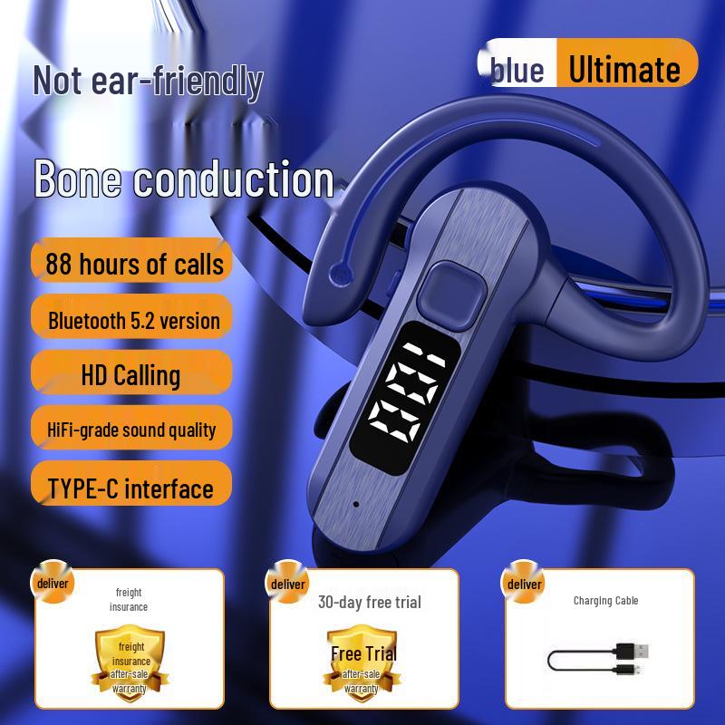 OWS Bluetooth Bone Conduction Wireless Open-Ear Noise-Cancelling Headphones for Running