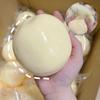 Pallina di Formaggio Fluido Super Grande Antistress Gigante Rimbalzo Lento Giocattolo da Spremere per Sollievo dall'Ansia e Gestione dello Stress
