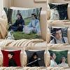 Anime WWang YYibo Pillow Case Silky Elegant Comfort Sofa Bed Invisible Zipper
