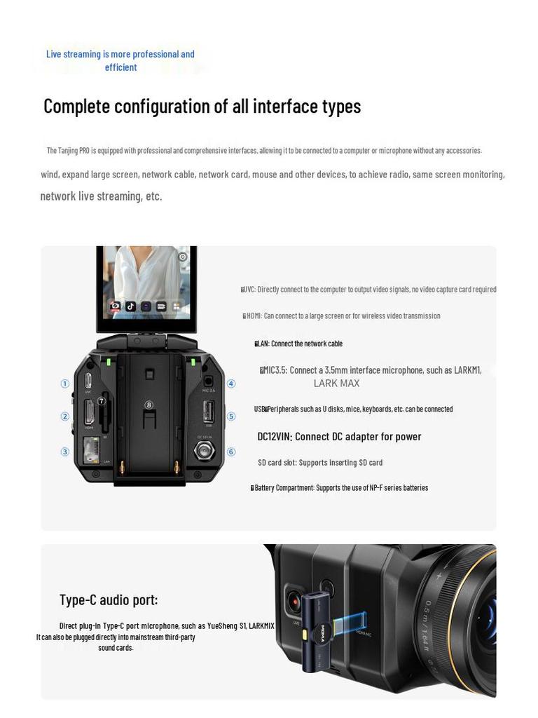 Mammoth 4K Smart Camera: Dedicated Live Broadcast Equipment for Selling Goods
