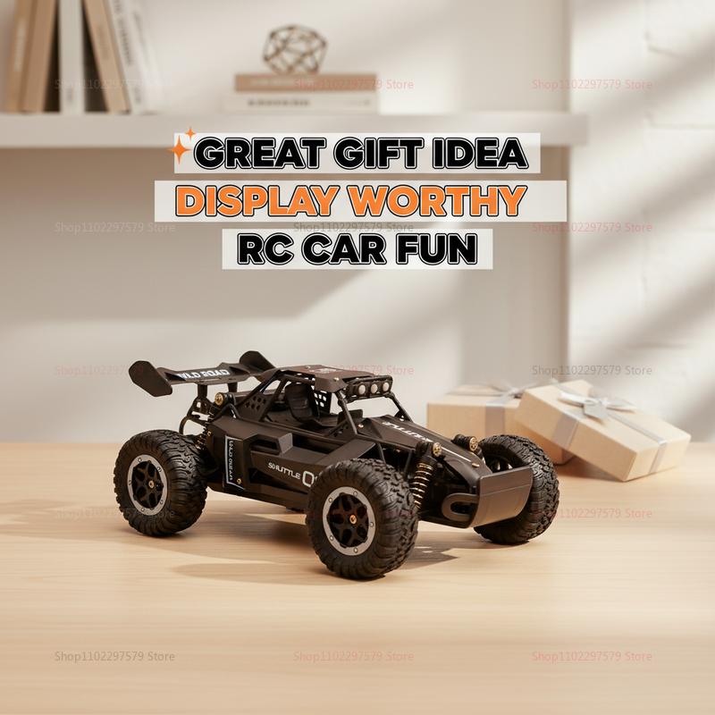 New RC Cars 20 KM/H High-Speed 2WD Off-Road Remote Control Car with LED Headlight 2.4GHz Monster Truck Outdoor RC Car Toys Gifts