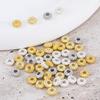 10Pcs 2*6mm Silver Color Plated Copper Alloy Flat Spacer Beads Daisy Pattern for DIY Bracelet Necklace Jewelry Making Accessorie