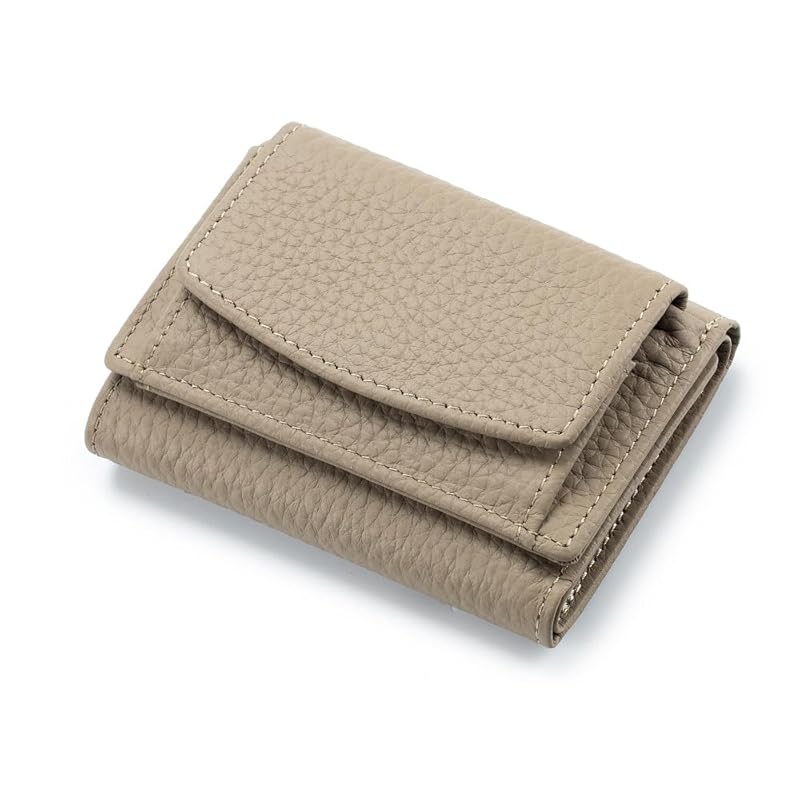 

[LedLis] wallet mini wallet ladies tri-fold genuine leather cowhide compact Smaller small coin purse BOX type slim card storage small wallet men s