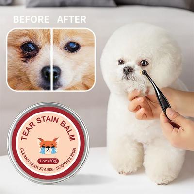 With Professional Brush Pet Tear Stain Remover Balm Effective Removes Tear Stains Eye Care Reduces Redness Safe Gentle