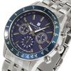 Radio Limited Italian Silver X [Salvatore Marra] Wristwatch, Solar, Chronograph, Edition, Brand, Blue, Men's, SM14117-SSBLSV