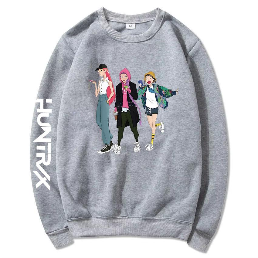 KPop Demon Hunters Off Duty HUNTRX Sweatshirt Long Sleeve Fashion Graphic Pullovers Autumn Fleece Men Women Hoodies Print Tops M 2140₽