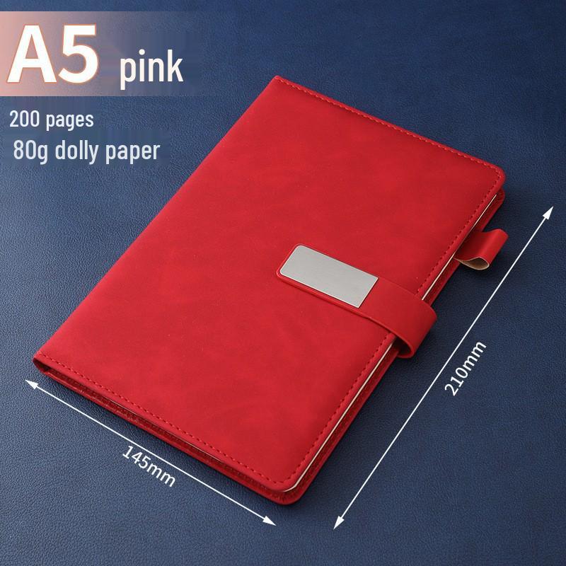 Custom Logo A5 Notebook with Buckle - Learning Planner, Office Business Stationery, Record Book, Gift Box