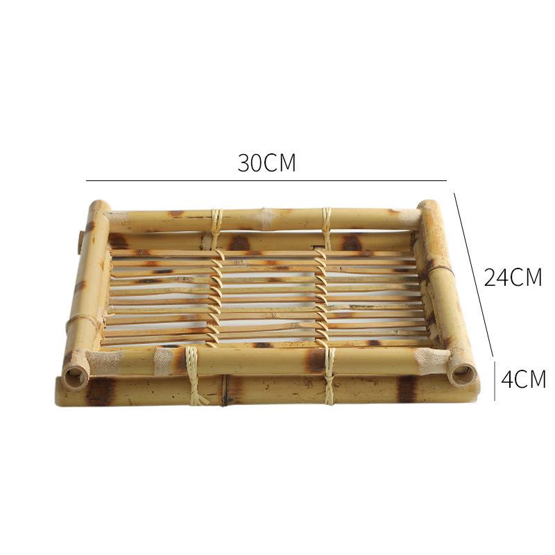 Thai Restaurant Supplies Bamboo Woven Trays Japanese Cuisine Sets Service Plates Creative Snacks Fried Food Dessert Plates