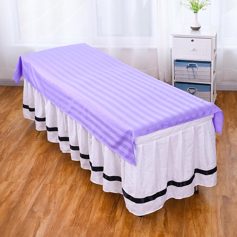 Quick-Drying Mercerized Cotton Beauty Salon Bed Sheet, Wrinkle-Resistant with Face Hole, White
