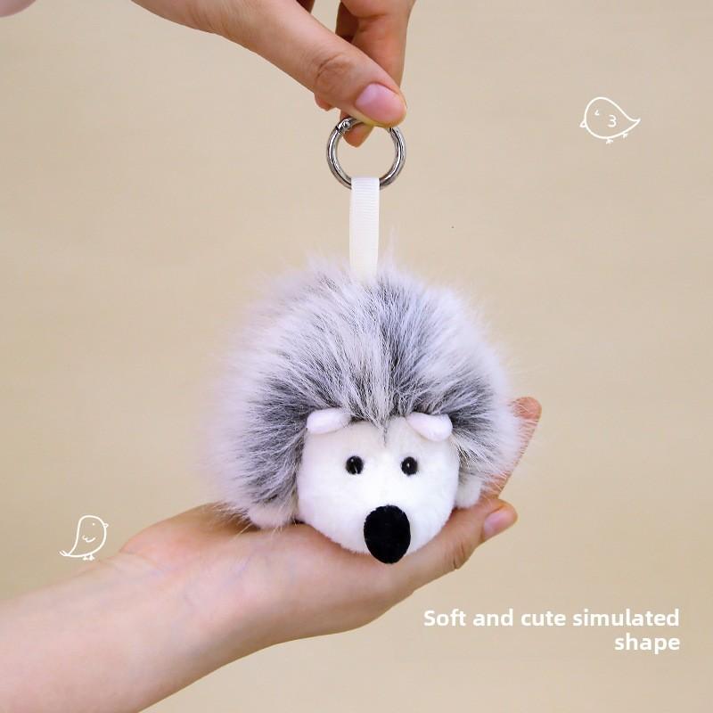Creative Hedgehog Plush Toy Keychain With Realistic Animal Design For Gift And Decoration
