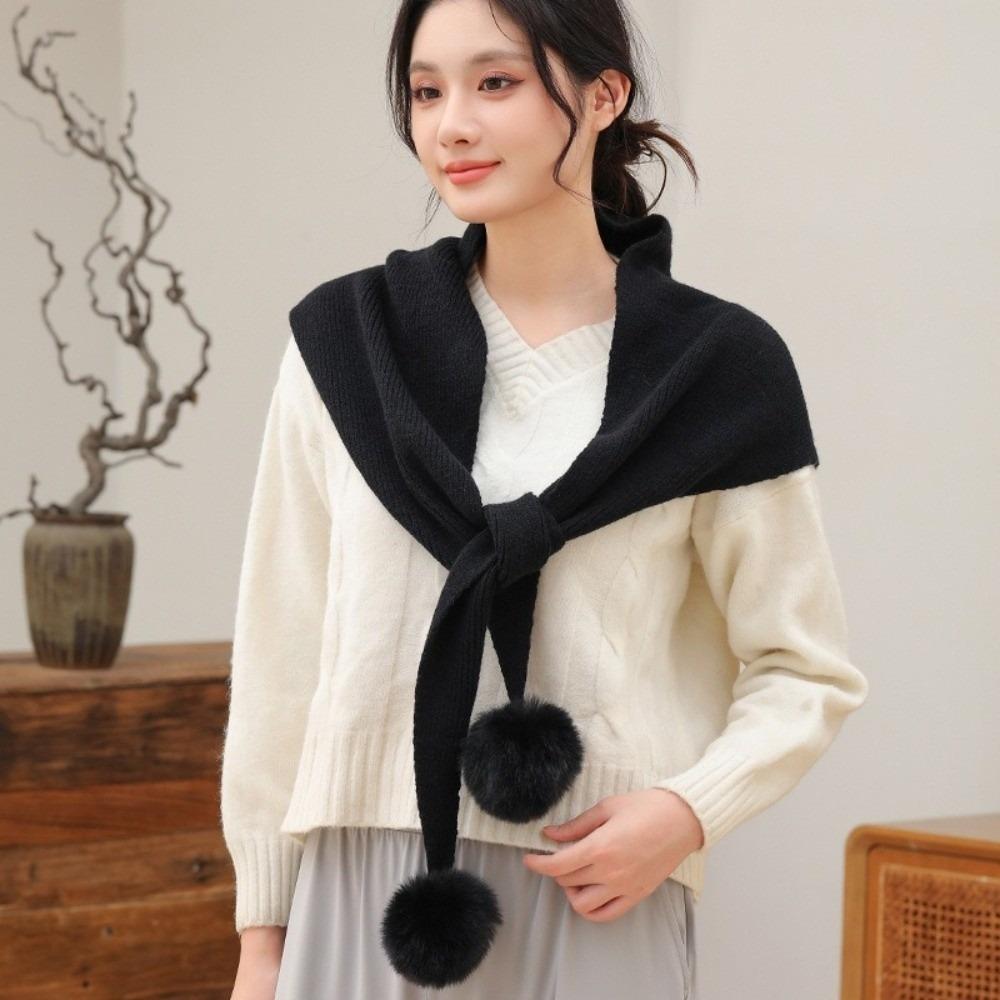 Multi-functional Knitted Triangular Scarf Soft Headscarf New Neckerchief  Gift
