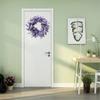 Artificial Flower Wreath for Front Door 18.1 Inch Spring Summer Fake Floral Wreath for Home Wedding Farmhouse Holiday Decor White