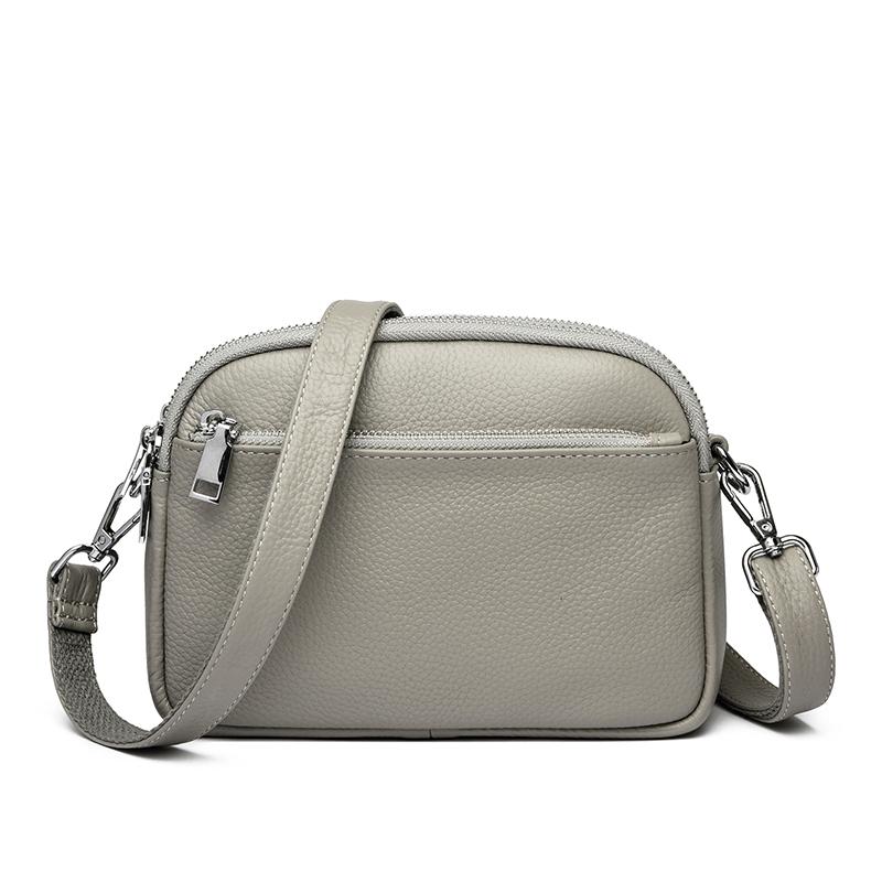 New PU Solid Color Soft Versatile Crossbody Bags Hot Sale Simple Versatile Shoulder Bags Daily Commute Sewing Thread Handbags