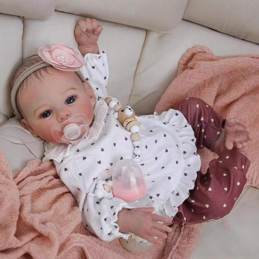 Silicone Reborn Baby Doll 46cm With Realistic Features For Collectors And Giftgiving