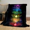 Colorful Chakra Symbols Blanket for All Seasons Blanket Lunch Break Throw Gift
