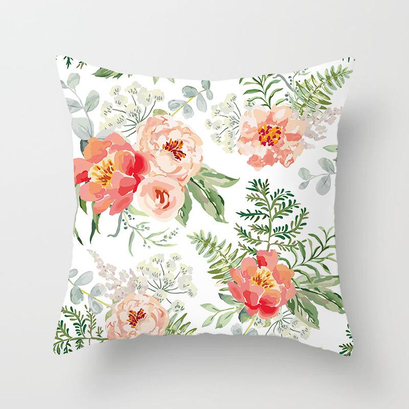 Colorful Rose Print Pattern Cushion Cover Home Living Room Sofa Bedroom Decoration Square Pillow Pillow Cover