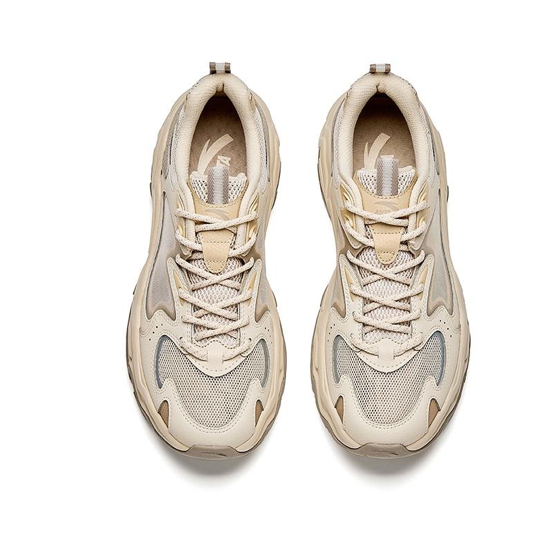 Anta Meteorite VENT Slip Resistant Abrasion Resistant Low top Casual Shoes Men's Khaki 112528858-4