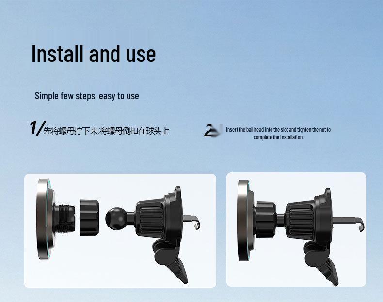 Qi2 15W Magnetic Wireless Car Charger & Phone Holder for Apple MagSafe