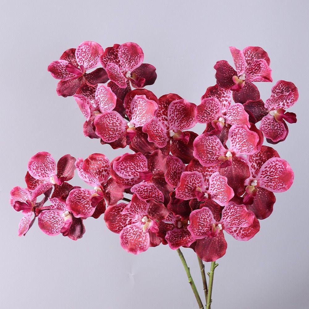 80 CM Length Artificial Orchid Flowers Moisturizing Latex Real Touch Orchids Home Decoration