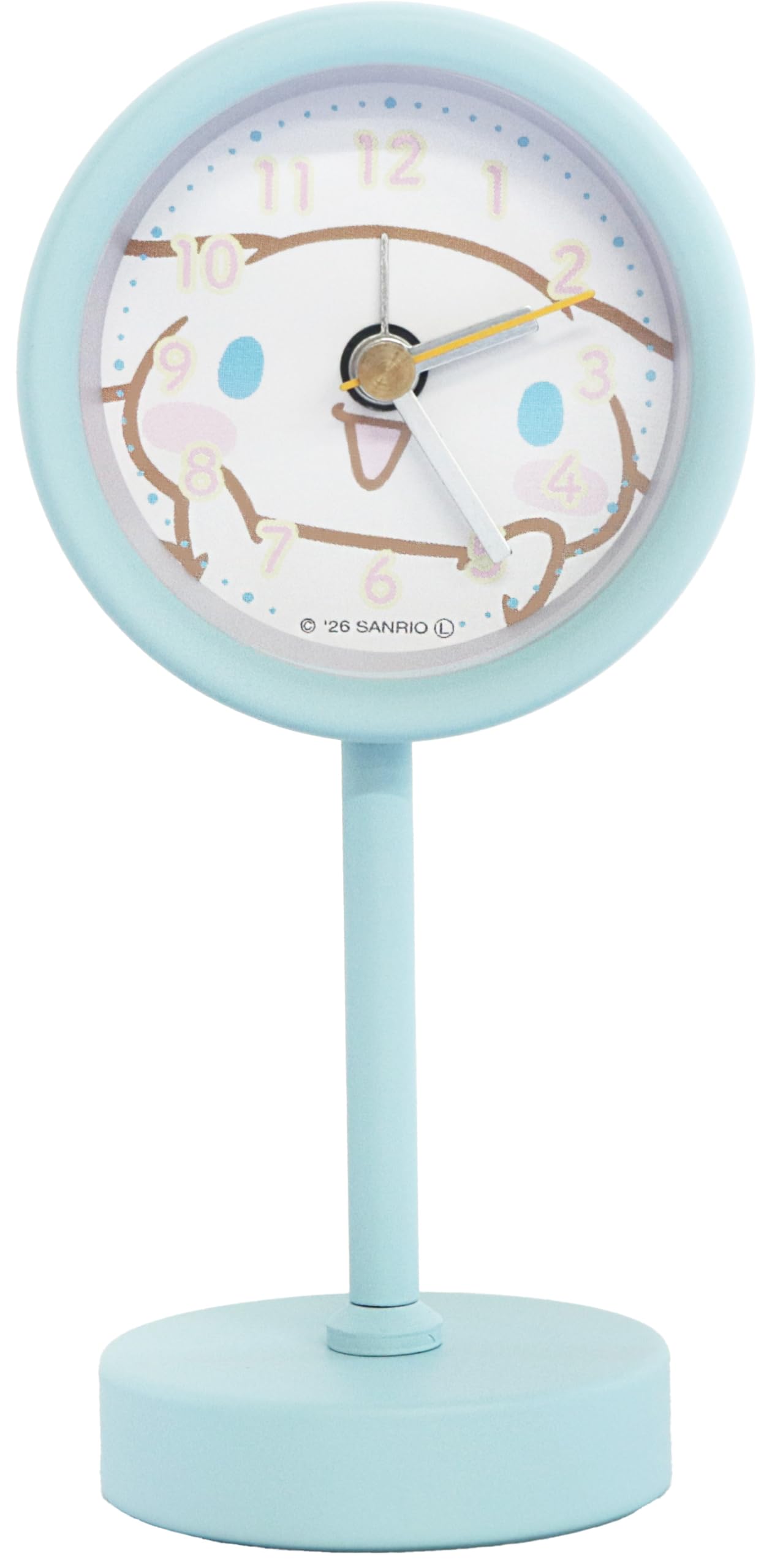 Fieldwork Analog Desk Clock Cinnamoroll Stand Clock Y Small Alarm Light Blue LBL [Sanrio Characters] SNR011-2
