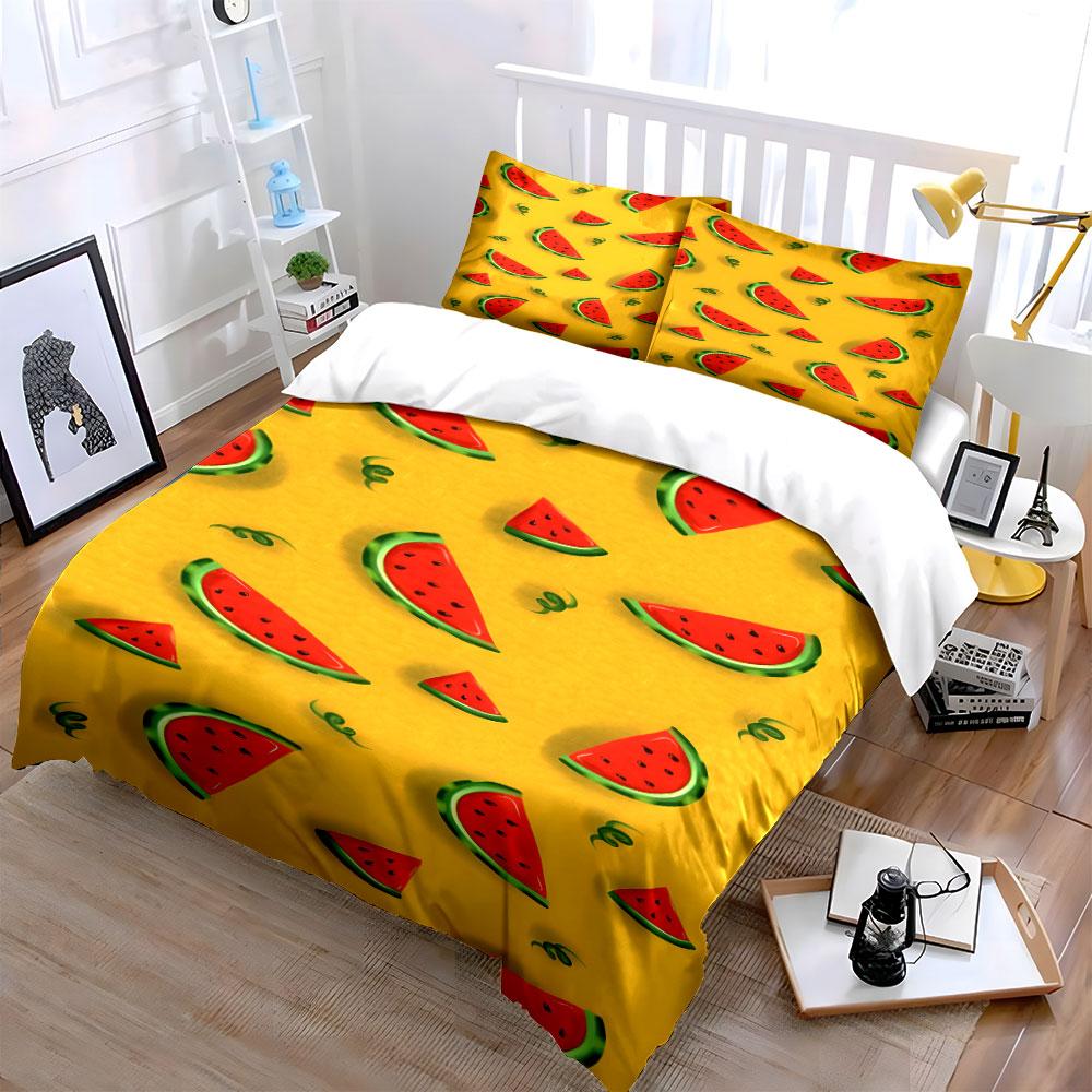 Saftige Wassermelonen-Traumlandschaft. Bettwäsche-Sets Bettbezüge Kissenbezüge(1* Bettbezug 2* Kissenbezüge ohne Bettdecke)