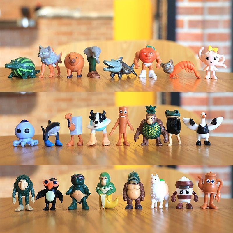 Brainrot Italian Figures Mini Funny Desk Ornament Steal A Brainrot Figurine Toy Tralalero Tralala Tungtungtung Sahur Party Gift
