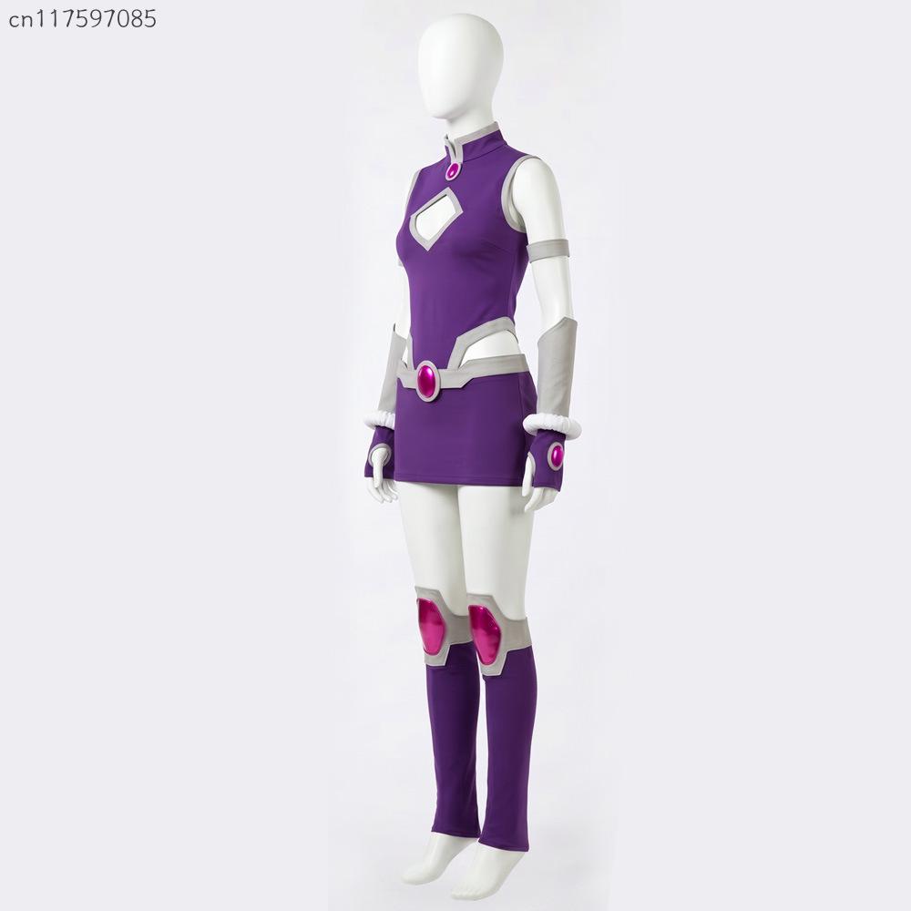 Starfire Princess Cosplay Costumes Purple Movie Koriand'r Stage Performance Uniform for Women Halloween Carnival Party Outfits