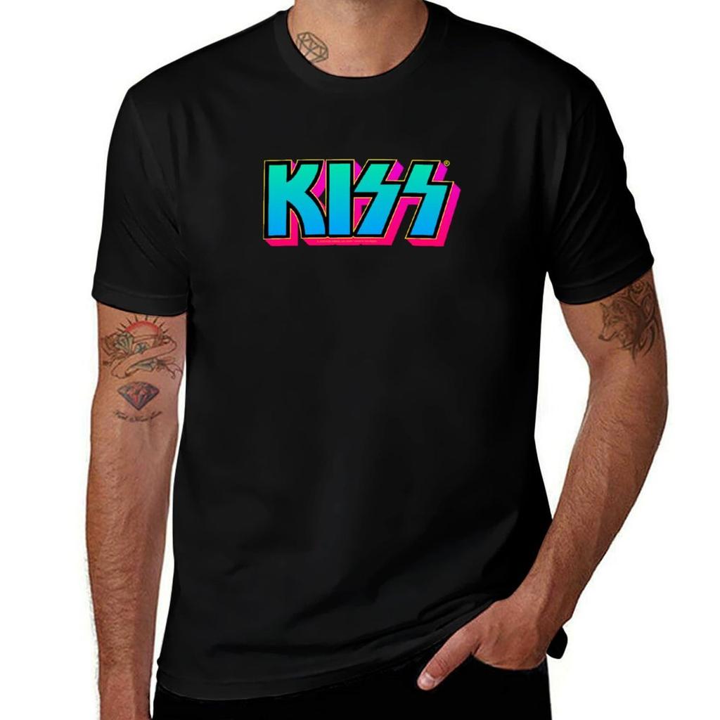 KISS Band Logo Design TShirt T Shirt Personalised Man T Shirts for Men Casual TShirt