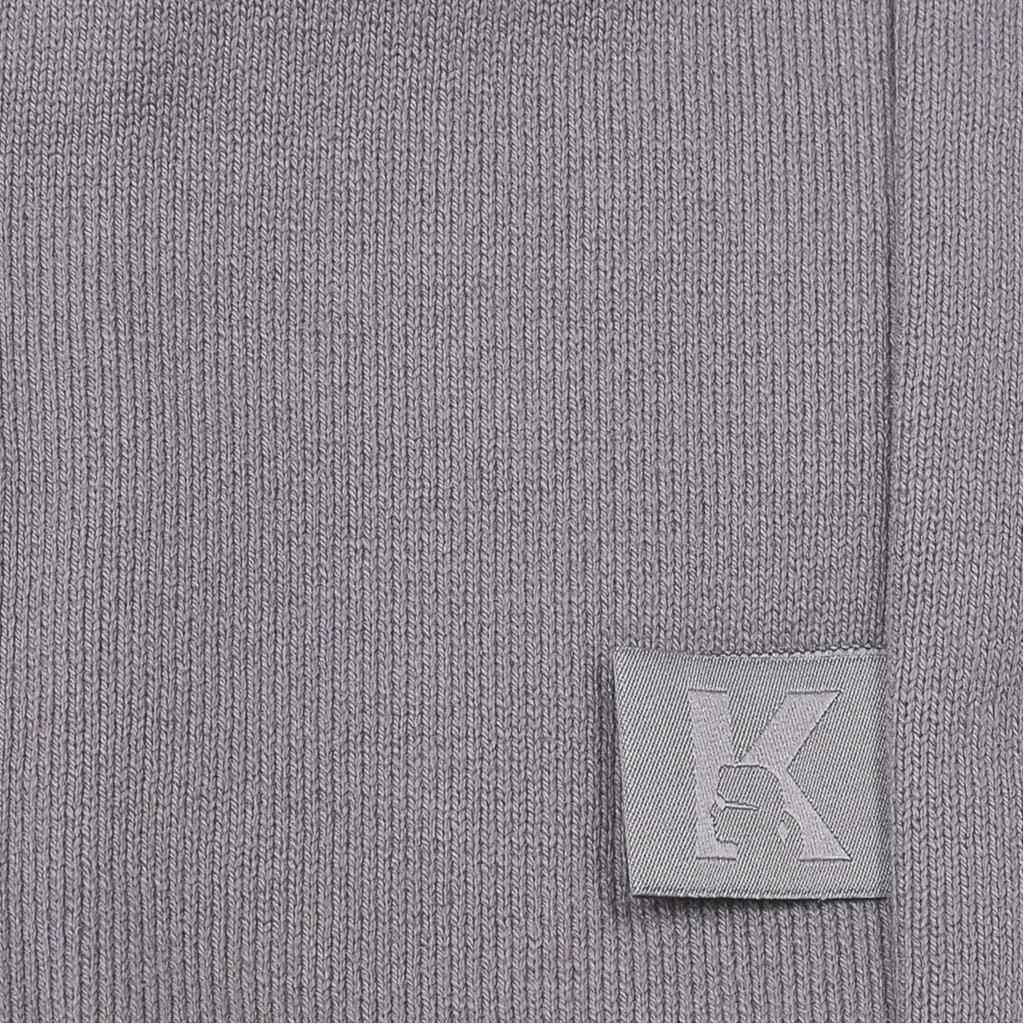 Karl Lagerfeld Solid Color Letter Logo Drawstring Cuffed Knit Sweatpants Unisex bottoms Gray 1K3D10405987015