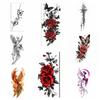 Flower Rose Temporary Tattoo Long Lasting Body Art Sticker Sweet Instant Decals  Back