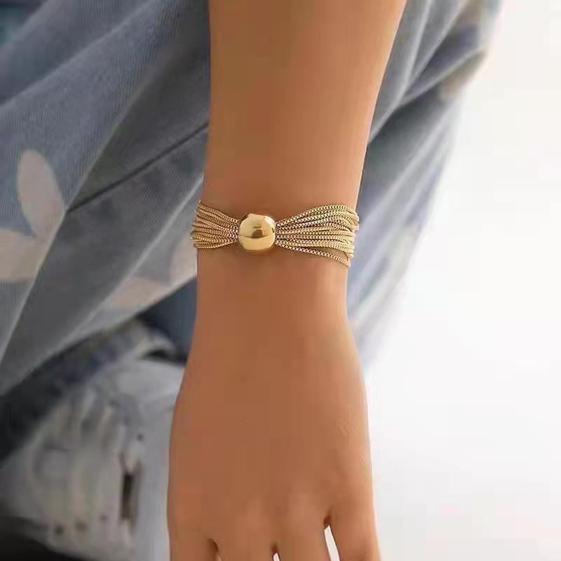 Meier Bracelet - Women's Multi-layer Alloy Chain - Hip Hop Punk Style