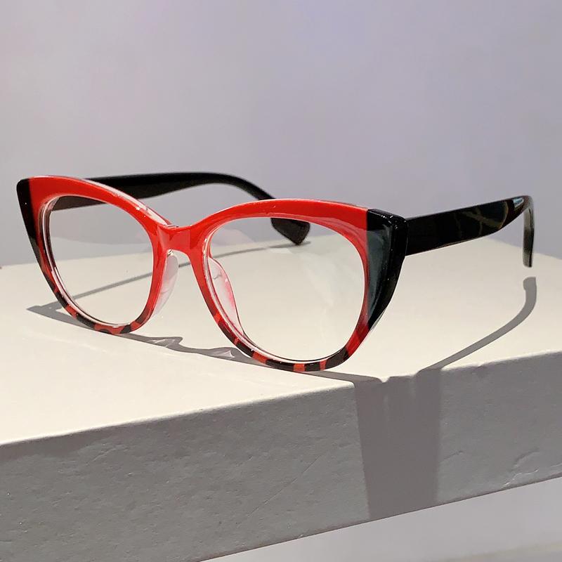 Oversized Cat Eye Glasses New in Stylish Blue Light Blocking Eyewear Trendy Brand Designer Multicolor Rim Eyeglasses