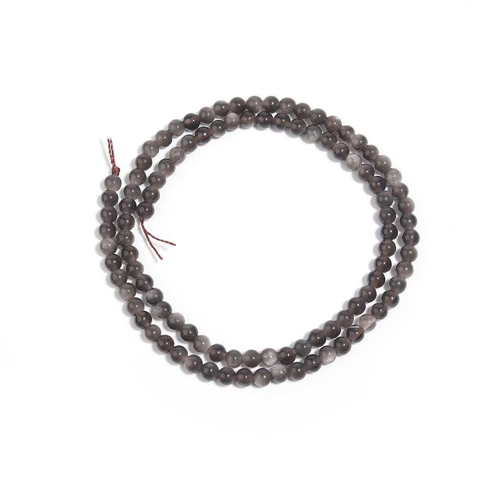 1 нить 4/6/8/10/12 мм Натуральный камень Серебристый обсидиан Бусины Круглые россыпные Для изготовления украшений DIY Браслет Ожерелье Аксессуары