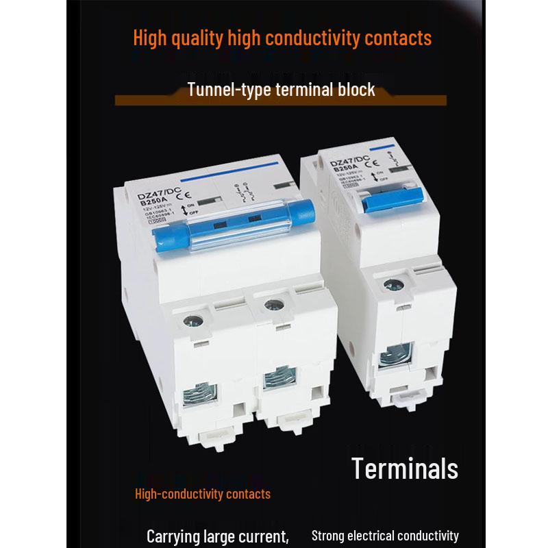 Electric Vehicle DC Circuit Breaker 125A/250A High Power Overload Switch 12V-72V