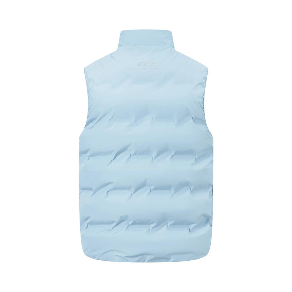 Li Ning Reflective Stand Collar Padded Lightweight Insulated Down Vest Men Vests AMRV073-3