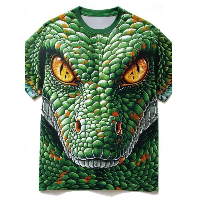 Summer Daily Casual Men's Loose-fitting Top 3D Wave Print Men's T-shirt Outdoor Seaside Men's Fashionable Short-sleeved Shirt